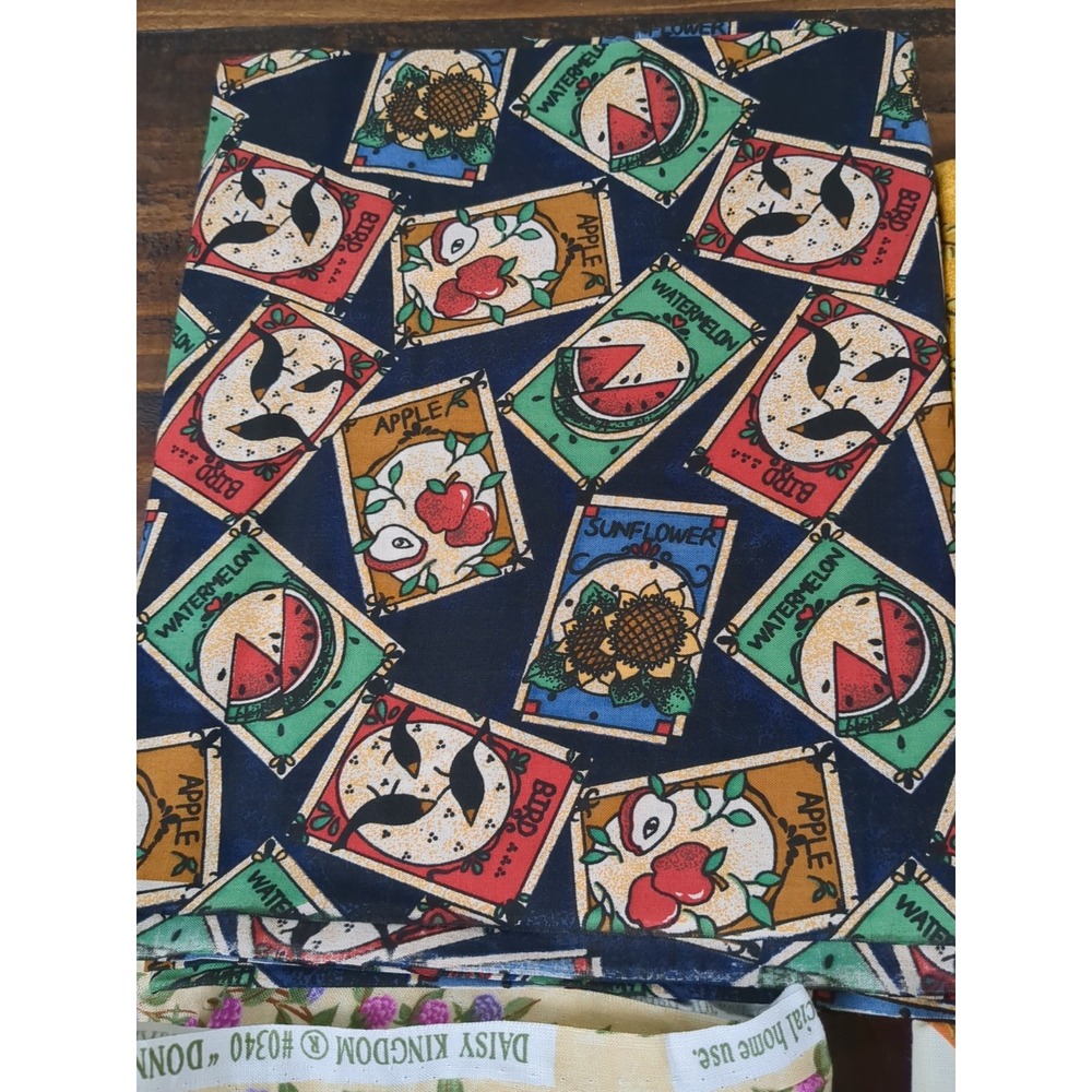 Lot of Fabric, Garden & Farm Theme, Multicolor, 2lb‎ 7oz - Picture 6 of 6